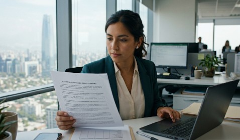 Emprendedor trabajando eficientemente desde su hogar